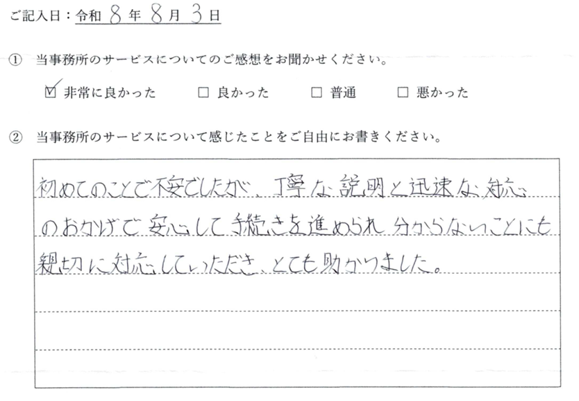 アンケートの写真